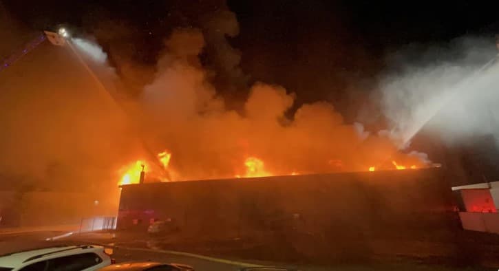 A Massive Fire Breaks Out Near The Gamers Den on 119 Street