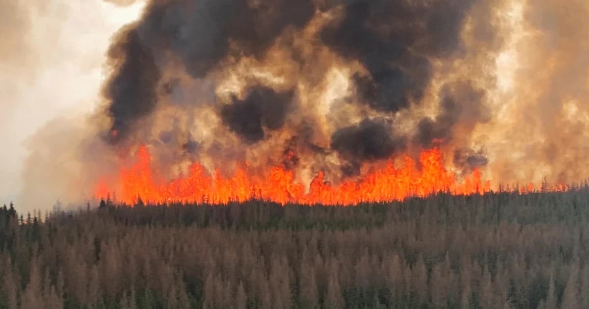 Alberta Wildfire Near Whitecourt Between Edmonton and Grande Prairie Forces Evacuation Order