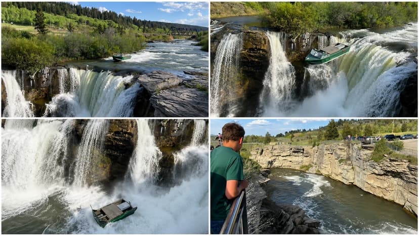 Alberta's Lundbreck Falls Goes Viral After Man Drives Jet Boat Off the Edge and Claims a World Record