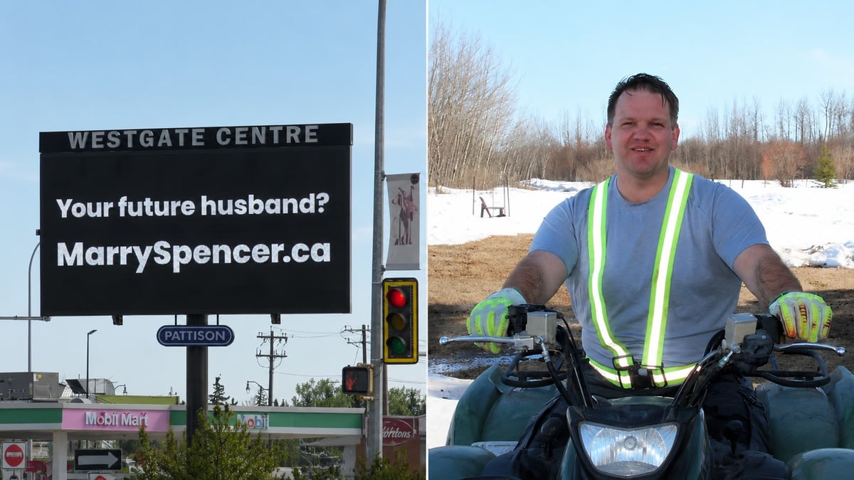 This Spruce Grove Man Bought Billboards Across Edmonton to Find a Wife