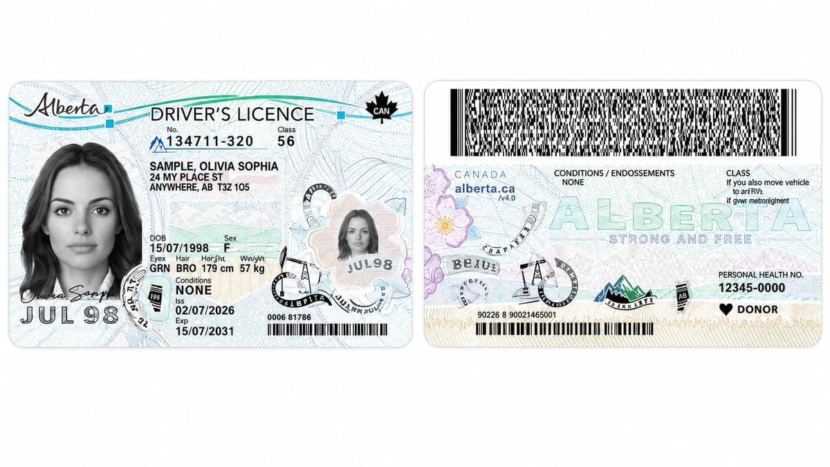 Alberta Is Adding Your Health Number and Citizenship Status to Your Driver's Licence Starting July 2