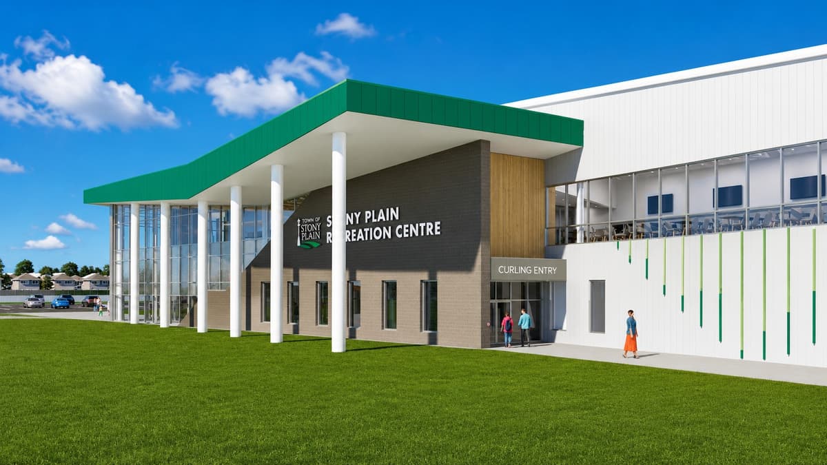 Stony Plain Is Building a $41.6 Million Recreation Facility With a Six-Sheet Curling Rink, Turf Field, and Pickleball Courts. It Opens Late 2026.