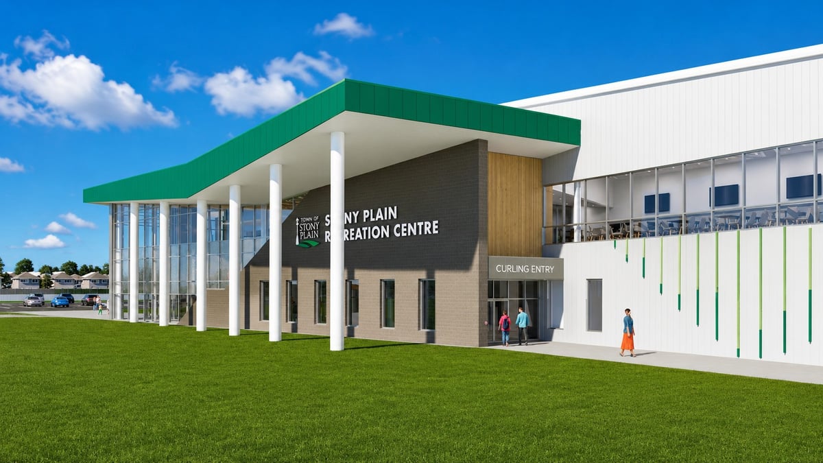 Stony Plain Is Building a $41.6 Million Recreation Facility With a Six-Sheet Curling Rink, Turf Field, and Pickleball Courts. It Opens Late 2026.