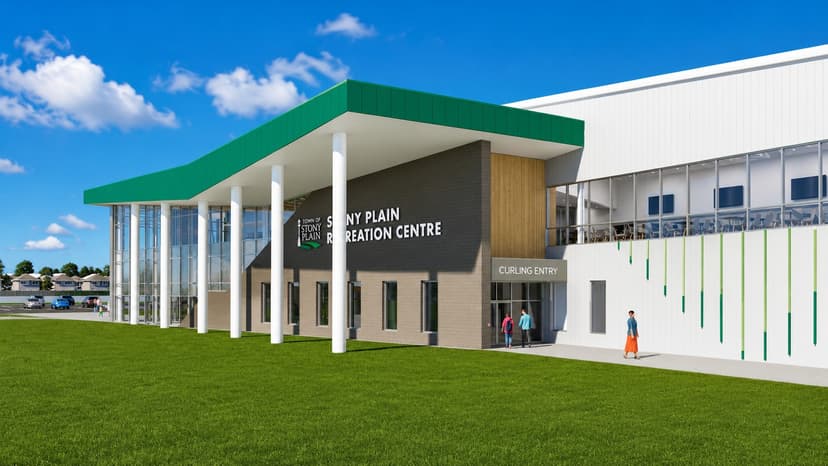 Stony Plain Is Building a $41.6 Million Recreation Facility With a Six-Sheet Curling Rink, Turf Field, and Pickleball Courts. It Opens Late 2026.