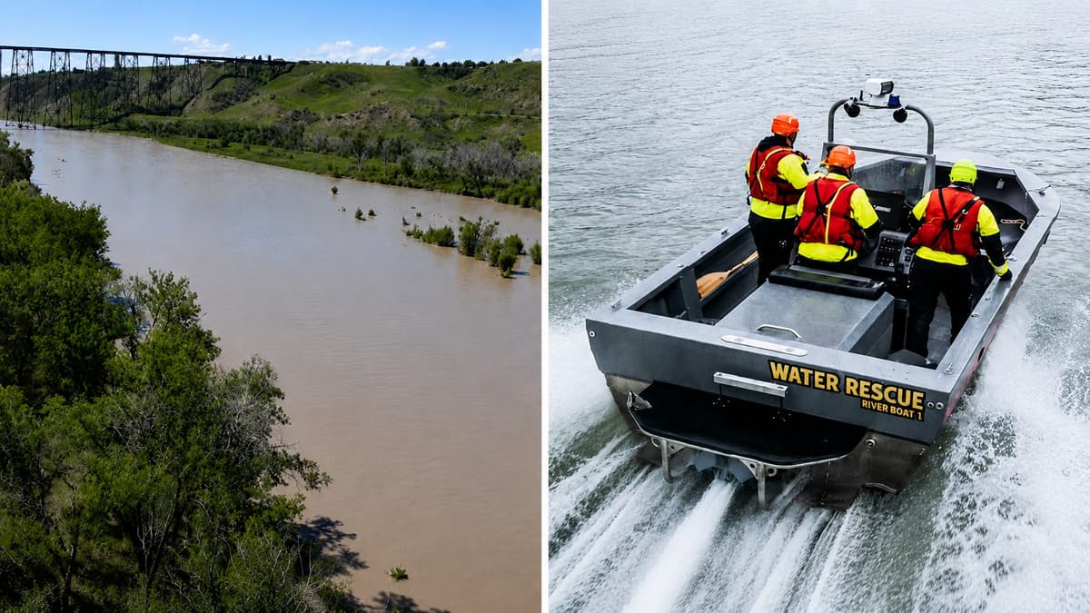 Lethbridge Firefighters Rescued Six People from the Oldman River Weir. Their Raft Had Deflated. None Were Wearing Life Jackets.
