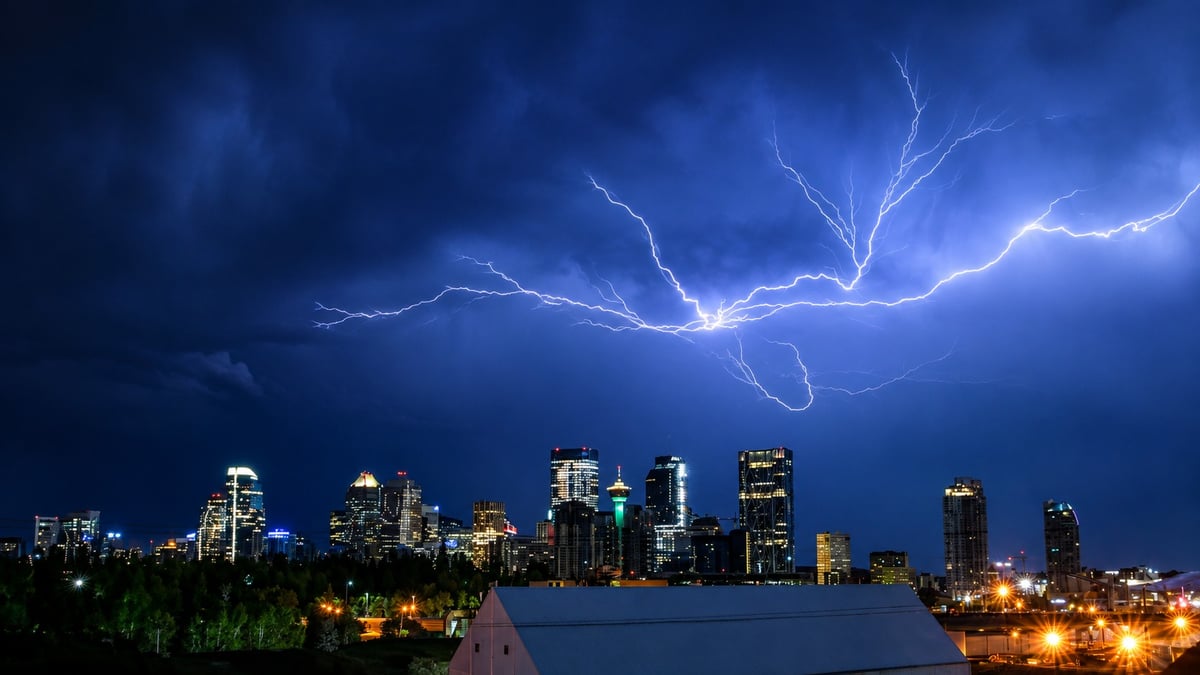 Severe Storm Hits Calgary, Airdrie and Crossfield: 2,100 Without Power, Quarter-Sized Hail and Damaging Winds