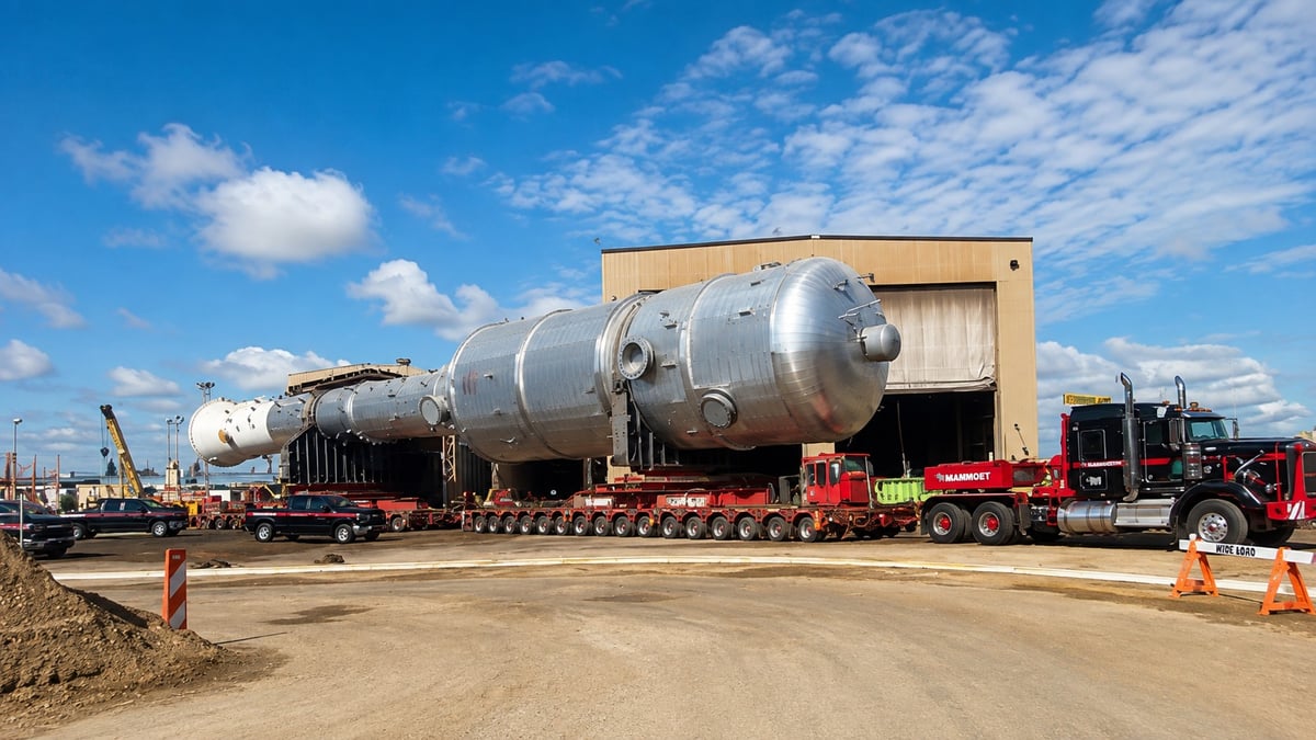 Edmonton Super Load: 96-Metre, 749-Tonne De-Ethanizer Runs Whitemud Counterflow Tonight, Full Route and Timing
