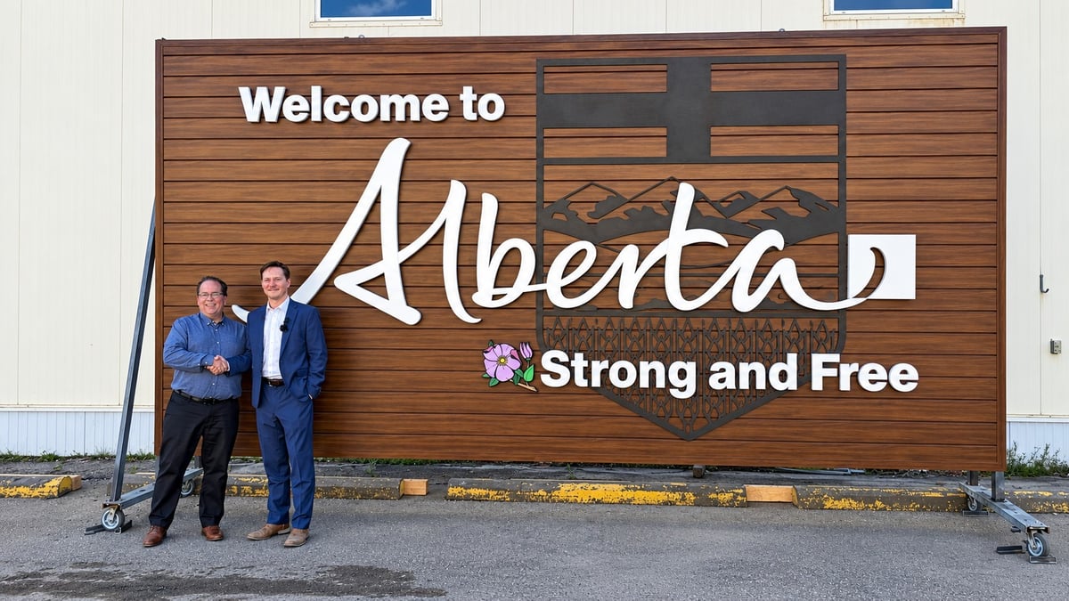 Alberta’s New ‘Strong and Free’ Welcome Signs Are Officially Going Up at Border Crossings for $3.5 Million