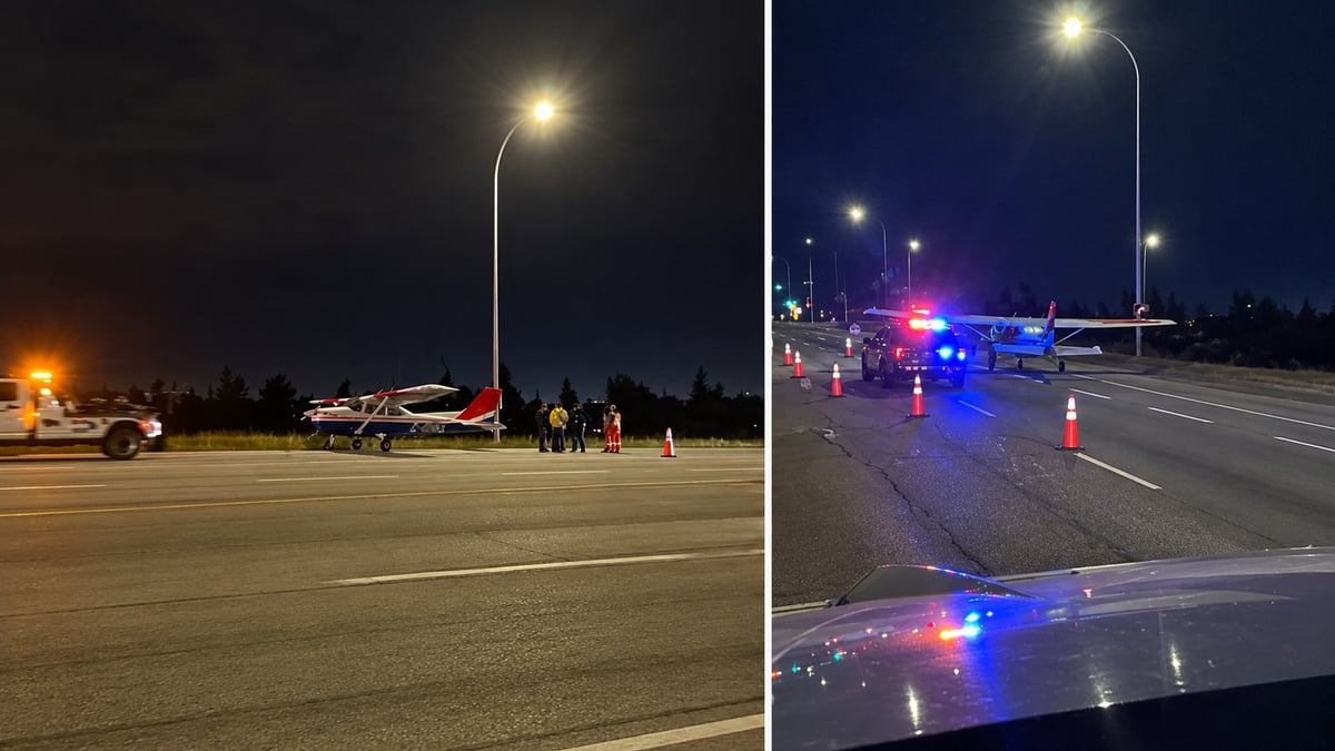 Small Plane Loses Engine Power, Makes Emergency Landing on Highway 21 East of Edmonton