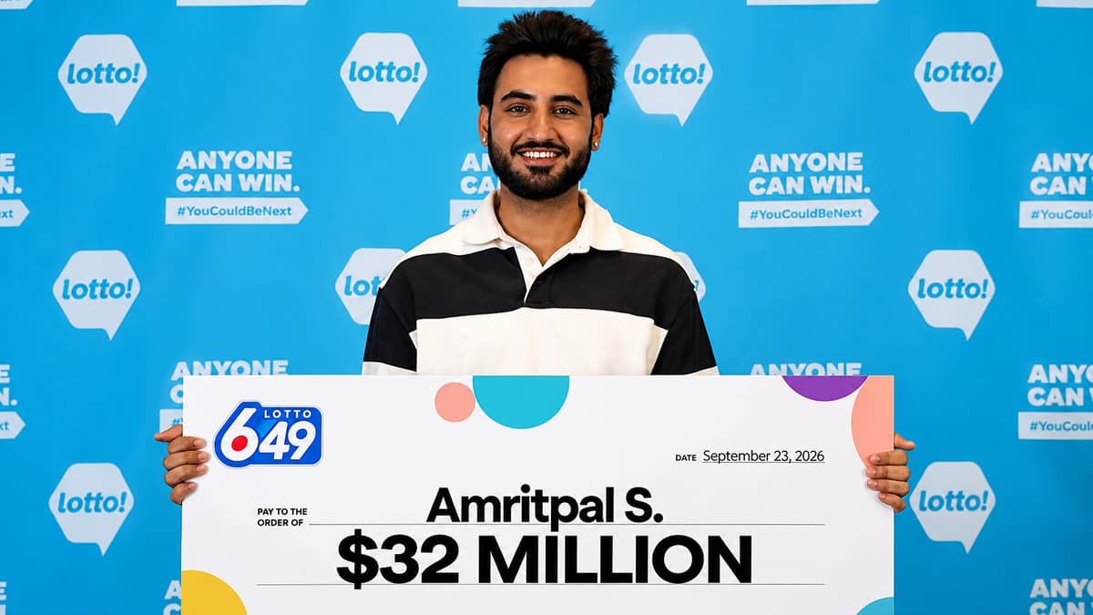 Surrey Man Amritpal S. Wins $32-Million Lotto 6/49 Jackpot, Plans to Buy a House and His Dream Car