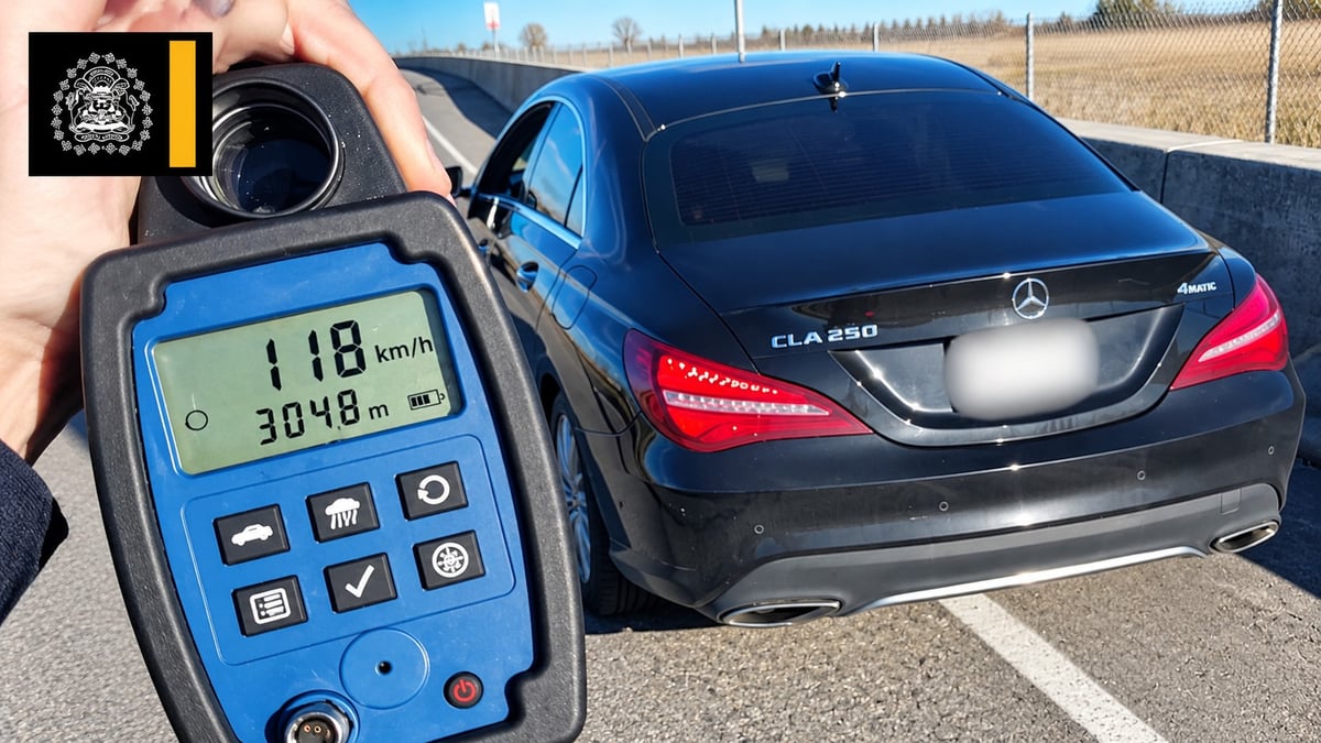 Calgary Driver Caught Going 118 km/h in a 50 km/h Construction Zone