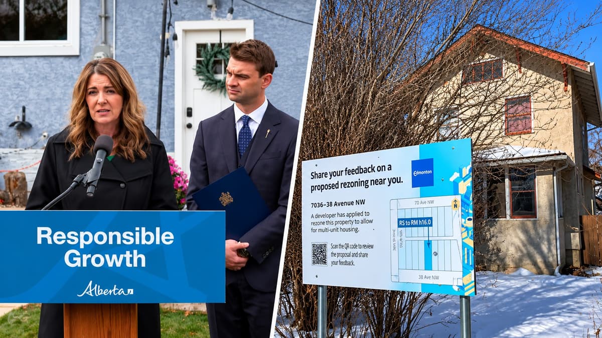 Danielle Smith Orders Edmonton to Roll Back Infill Zoning and Bring Back Parking Rules