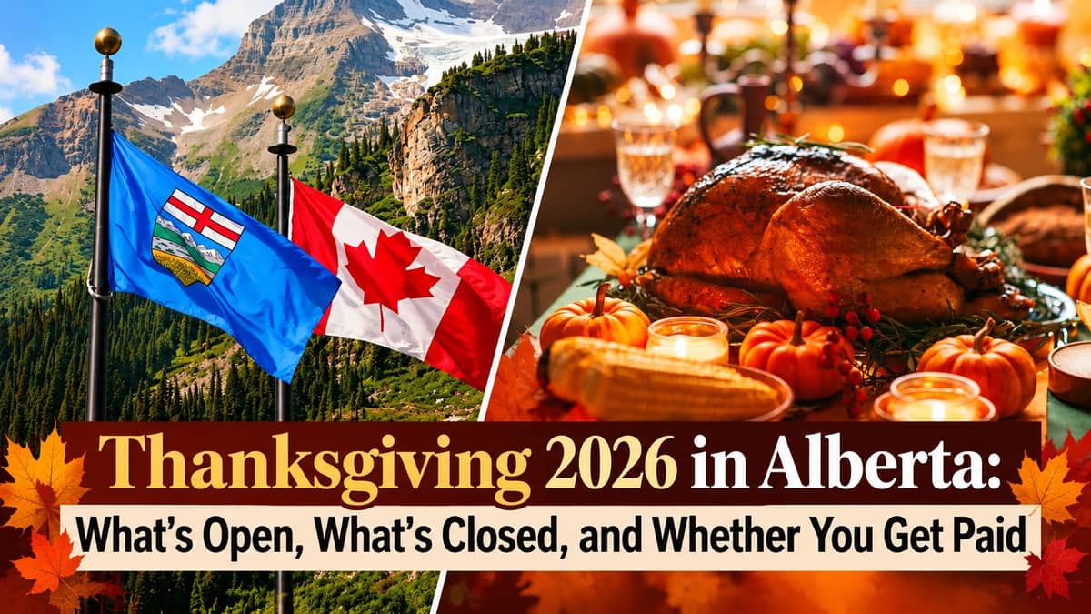 Thanksgiving 2026 in Alberta: What's Open, What's Closed, and Whether You Get Paid