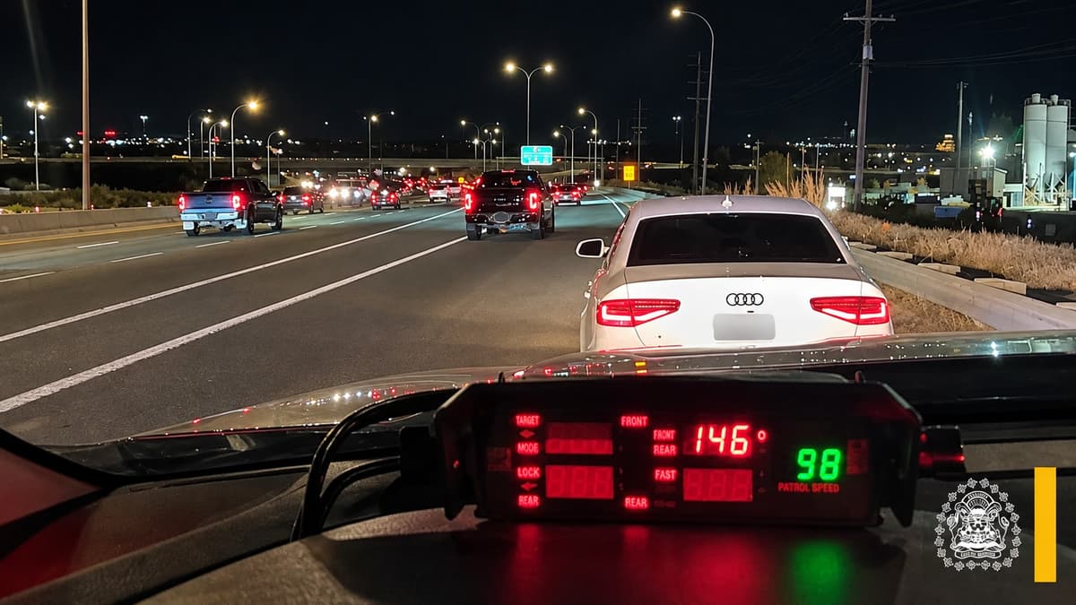 Calgary Learner Driver Caught at 146 km/h in an 80 km/h Zone on Glenmore Trail, With No Supervisor