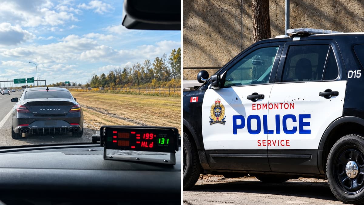 Edmonton Police Clock Driver Going 199 km/h on Anthony Henday Near Yellowhead Trail