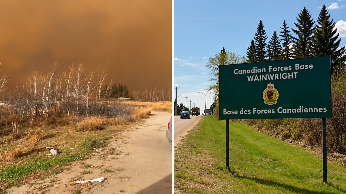 Major Fire at CFB Wainwright in Alberta Affects Military Personnel as Strong Winds Spread Flames
