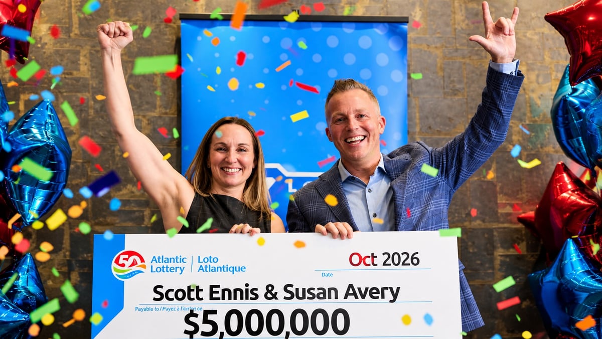 St. John’s Couple Scott Ennis and Susan Avery Win $5 Million on Lotto 6/49, but Plan to Keep Working