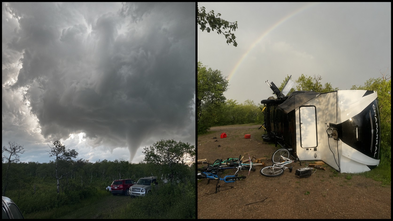 Alberta Tornado Tears Through Dillberry Lake Campground Near Lloydminster, Campers Sent to Hospital