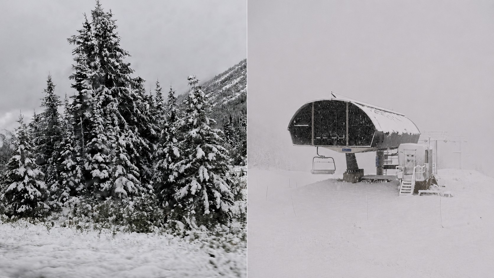 Alberta’s First Snow Falls Along Highway 40 in Kananaskis and at Sunshine Village in Banff